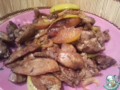 Салат из куриной печени с яблоками и медом - пошаговый рецепт с фото, ингредиенты, как приготовить