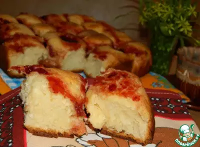 Пирог со сливочно-творожным сыром