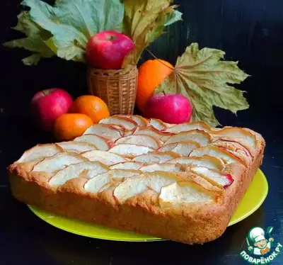 Яблочный пирог с корицей "Осень"