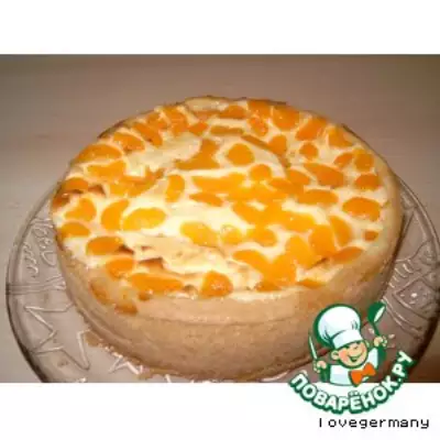 Сырный пирог с мандаринами