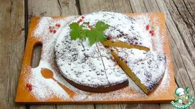 Пирог с рикоттой, белым шоколадом и ягодами
