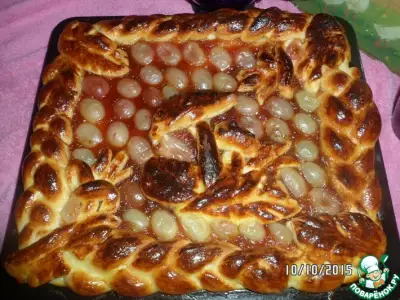 Пирог с овсяной мукой и яблочным повидлом