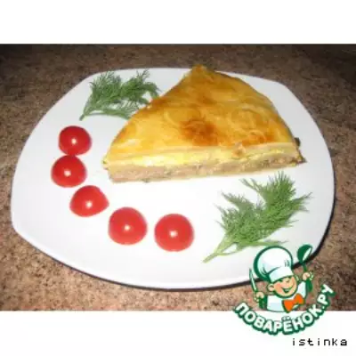 Пирог по-сербски с консервированной горбушей