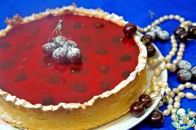 Пирог из творожного теста вишневый соблазн
