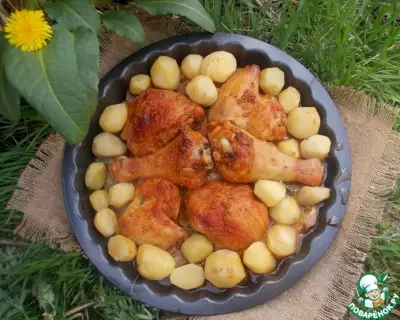 Курица с терияки и картофелем