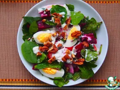 Свекольный салат с яйцом