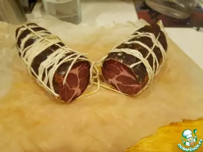 Итальянская колбаса из свиной шеи коппа