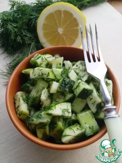 Простой зеленый салат