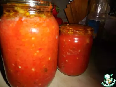 Острый соус из помидоров и болгарского перца