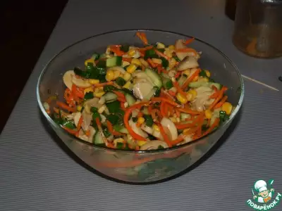 Салат оригинальный с корейской морковью