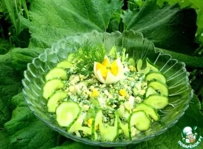 Зелёный дачный салат