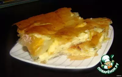Сырный пирог из теста фило