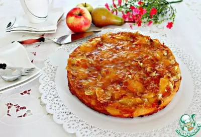 Яблочный пирог с пудингом