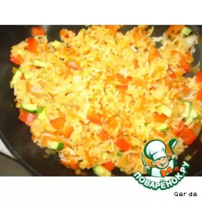 Рис с овощами в соевом соусе