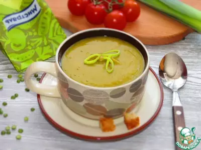 Постный суп-пюре из зеленого гороха