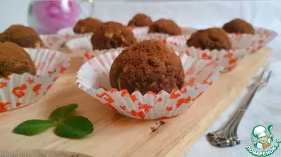 Пирожное "Шоколадные шарики" с орехами