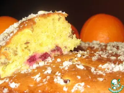 Клюквенно-апельсиновый кекс с семечками