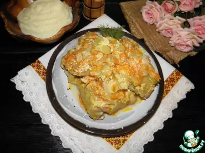 Курица с овощами в сливочном соусе