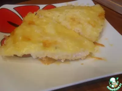 Соте из курицы с рисом под сырной корочкой