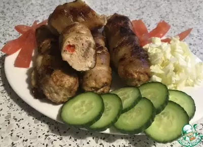 Куриные колбаски с беконом