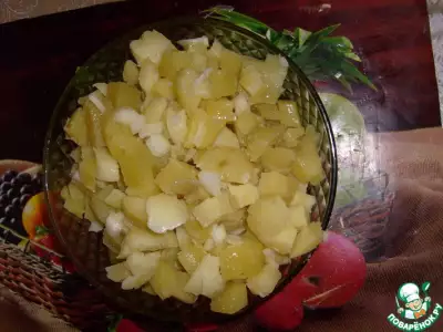 Картофельный салат для поста