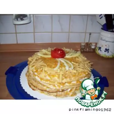 Кабачково-яичный торт закусочный