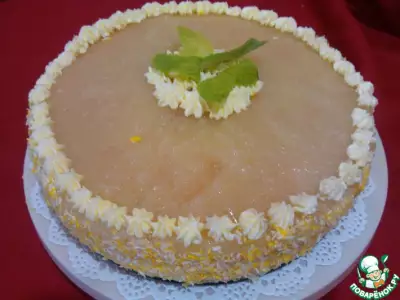 Воздушный ананасовый торт с творогом и джемом