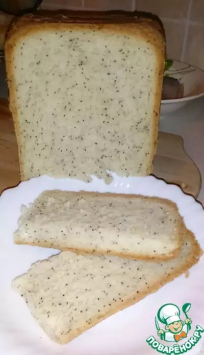 Белый хлеб с маком для хлебопечки