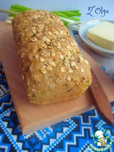Овсяный хлеб с зеленью