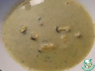 Овощной суп-пюре с мидиями