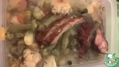 Суп из копчёных свиных рёбрышек