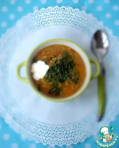 Индийский суп с рисом басмати и пряностями