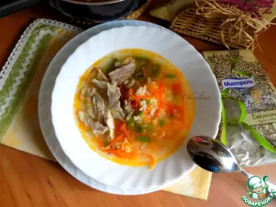 Суп с индейкой и стручковой фасолью