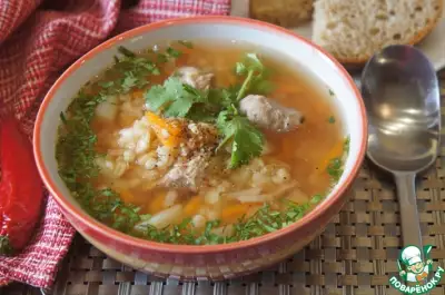 Турецкий суп с бараниной и булгуром