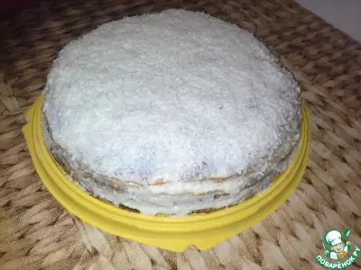 Блинный торт с кремом из манной крупы
