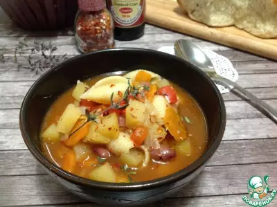 Суп с фасолью и макаронными изделиями