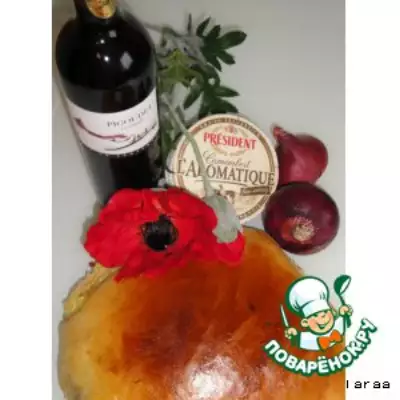 Хлеб с сыром Камамбер и луком Camembert - l\'oignon - le pain