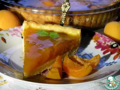 Творожный тарт с абрикосово-апельсиновым желе