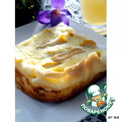 Сырный пирог с грушами