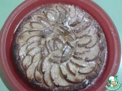 Творожный пирог с грушей астра