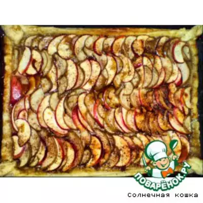 Грушево-яблочный слоеный пирог