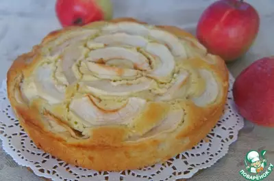 Яблочный пирог по-нормандски