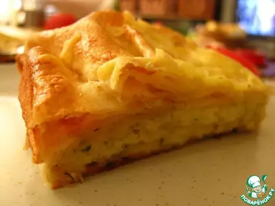 Быстрый пирог с сыром и зеленью
