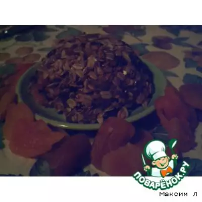 Овсяный десерт с сухофруктами