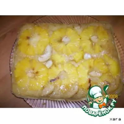 Глазированный ананасовый пирог