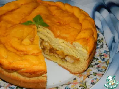 Пирог с капустой и грибами