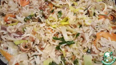 "Кальмар" с овощами и рисом