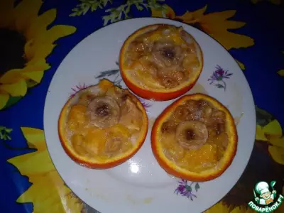 Десерт "Апельсиновые корзиночки"