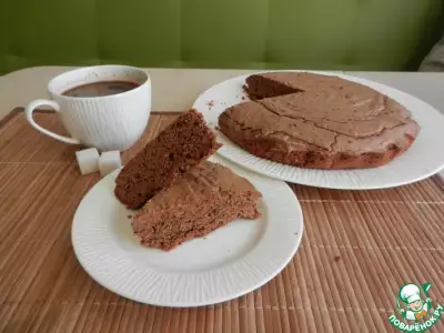 Шоколадный песочно-дрожжевой пирог-пряник