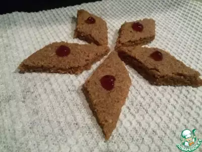 Шоколадное песочное печенье с геркулесом